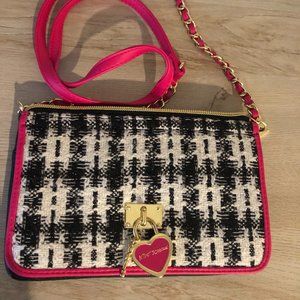 Betsey Johnson cute plaid crossbody bag